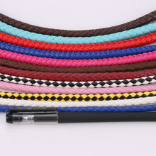 手袋挎包PU皮绳15mm三股麻花辫12mm黑色皮绳编织手链绳6mm金银色