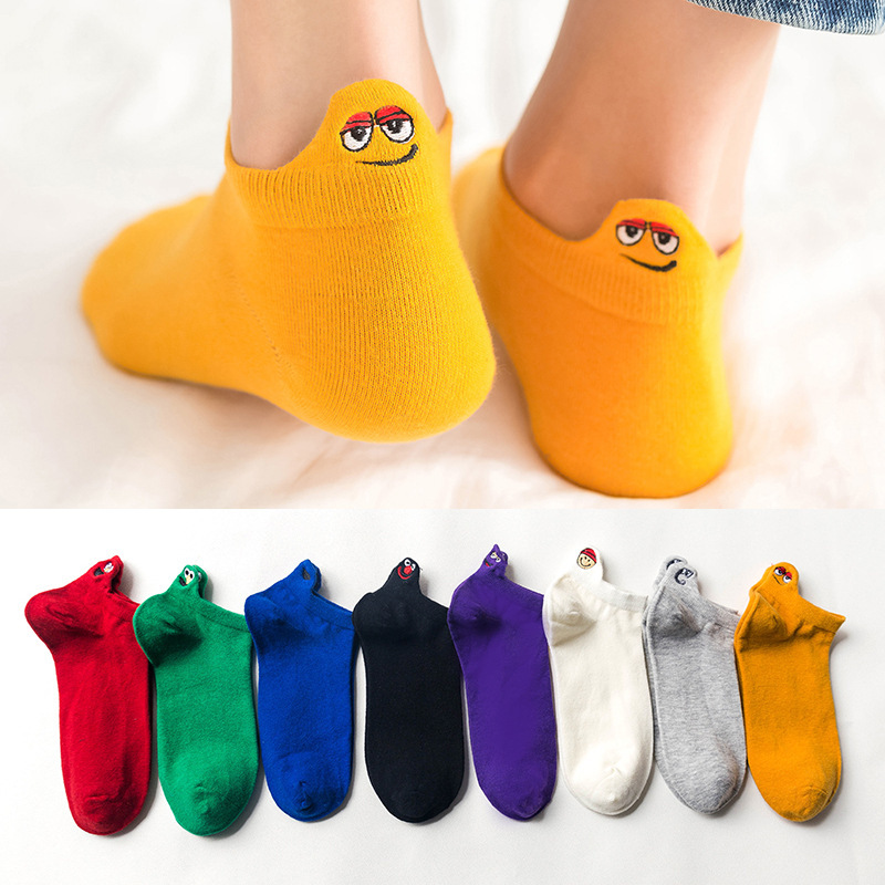 Socks for Men and Women, Summer Boat Socks with Funny Expression Embroidery, Cartoon Sesame Street Embroidery, Breathable Non-Slip Short Socks Wholesale Socks for Men and Women, Summer Boat Socks with Funny Expression Embroidery, Cartoon Sesame Street Embroidery, Breathable Non-Slip Short Socks Wholesale