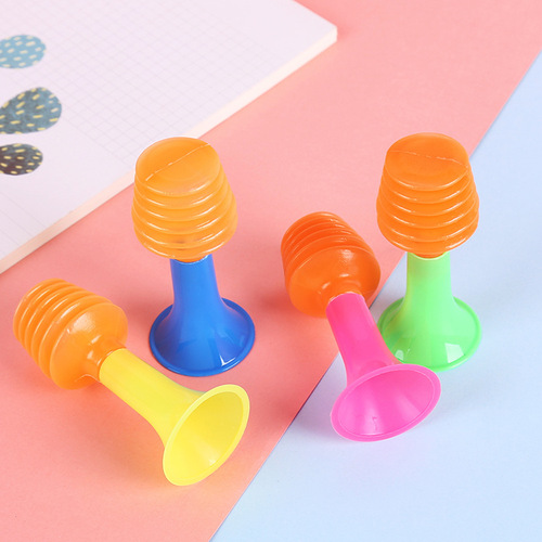 Children's air pressure trumpet toys wholesale cartoon plastic wind instruments baby music toys small gifts hot sale