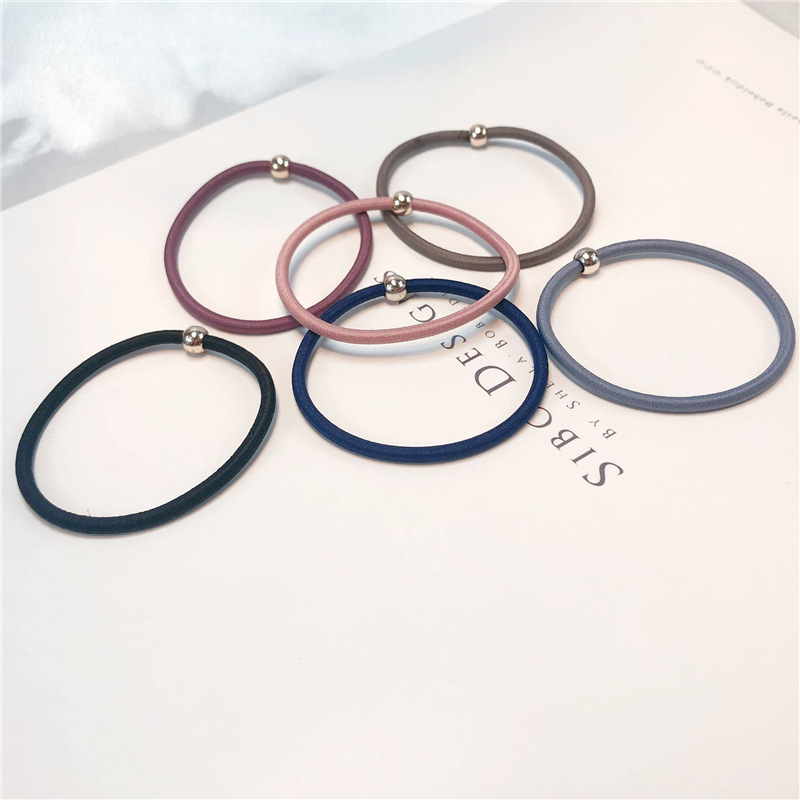 versión japonesa y coreana simple pequeña perla de oro de alta elasticidad banda de goma cuerda de cabeza red red isn adorable atado cuerda de cabello adornos para mujeres