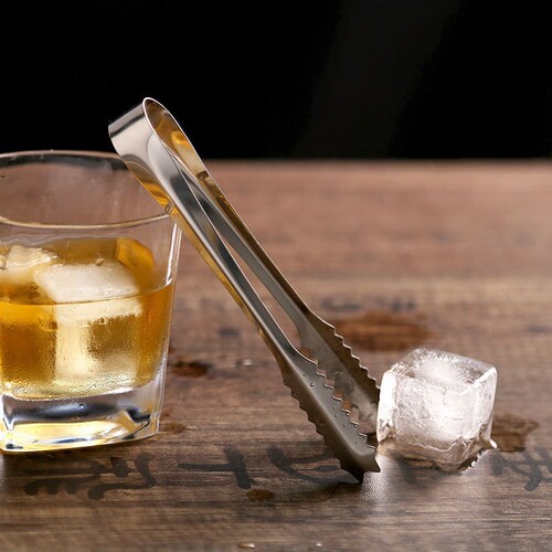 Stainless steel ice tongs ice cube tray ice grid tray tongs sugar tongs barbecue self-service food tongs food tongs barbecue supplies