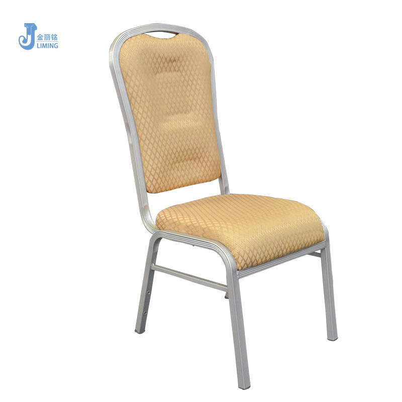 Hotel banquete silla té restaurante chino y Occidental restaurante comedor Silla de aleación de aluminio Silla de boda celebración actividad respaldo silla al por mayor