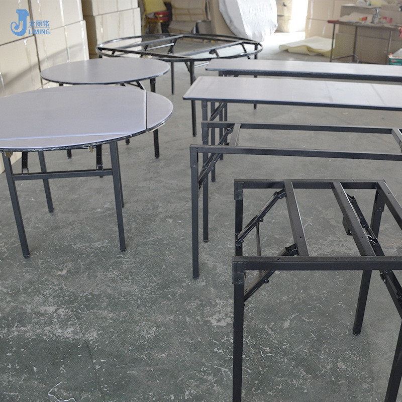 Fábrica al por mayor Hotel Gran Mesa Redonda plegable mesa de comedor redonda plegable de cinco piezas mesa de restaurante Mesa Redonda mesa de comedor