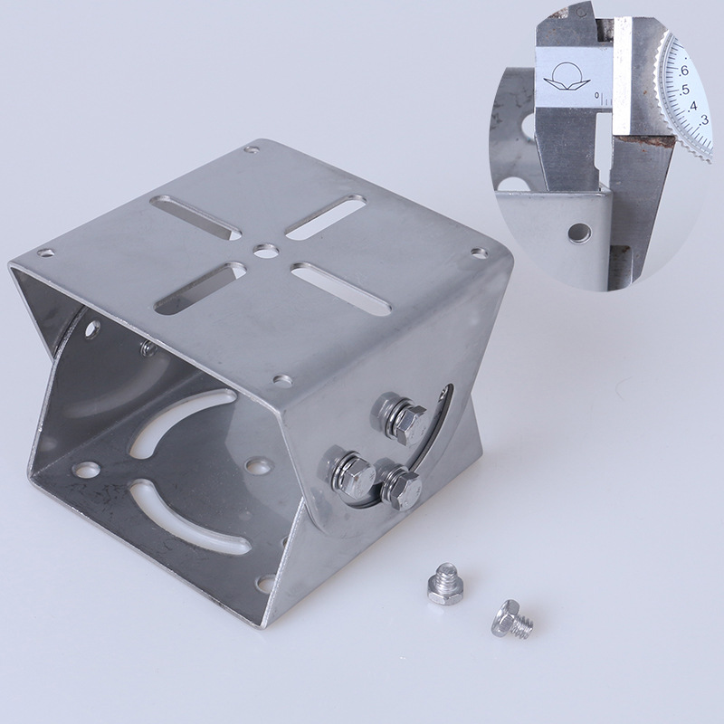 监控立杆万向鸭嘴支架器材加厚2mm云台304不锈钢支架室外监控配件