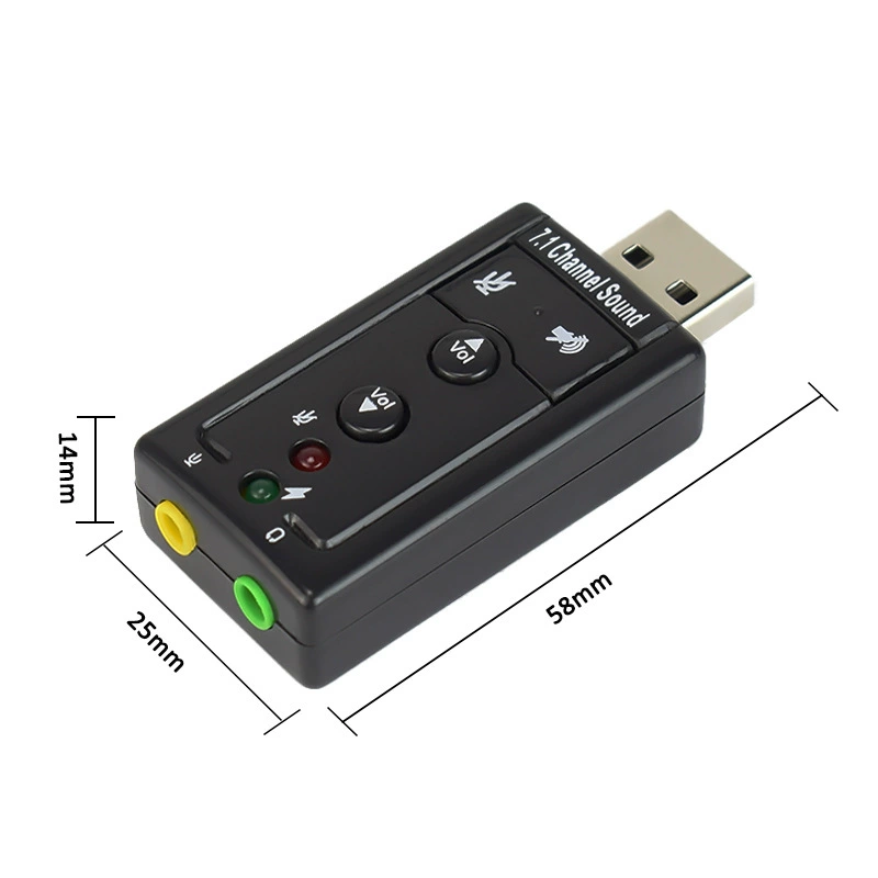 Производитель поставляет USB звуковую карту USB7.1 звуковая карта компьютер USB звуковая карта портативный компьютер звуковая карта