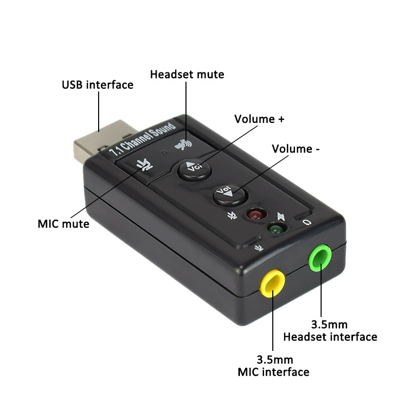 Производитель поставляет USB звуковую карту USB7.1 звуковая карта компьютер USB звуковая карта портативный компьютер звуковая карта
