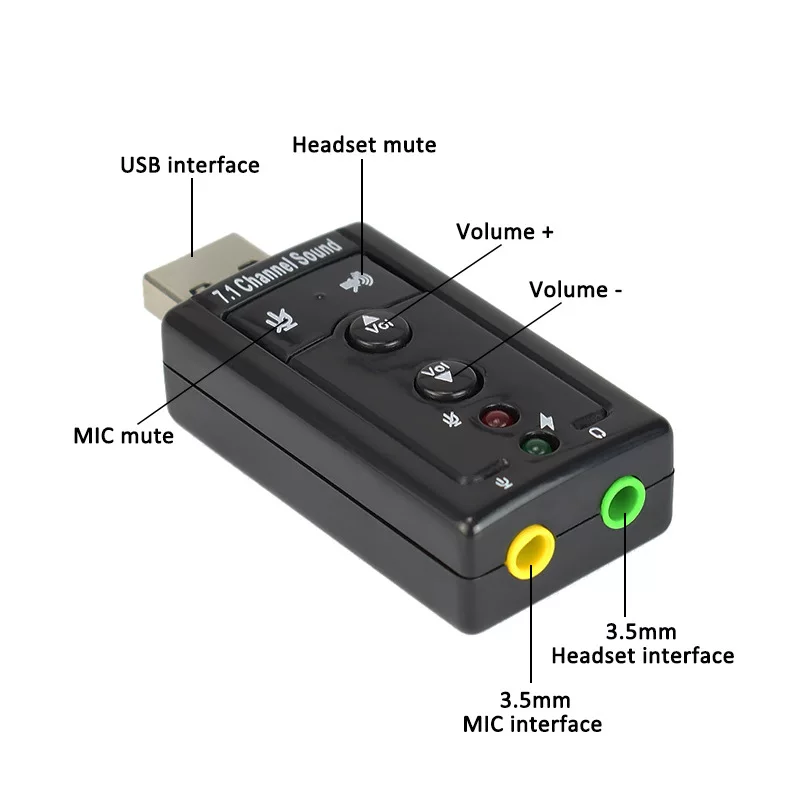 Производитель поставляет USB звуковую карту USB7.1 звуковая карта компьютер USB звуковая карта портативный компьютер звуковая карта