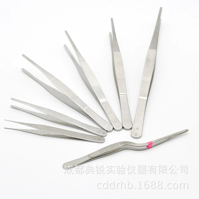 Пинцет из нержавеющей стали с зубчатым пинцетом, пинцет для садоводства, пинцет для водных растений, изогнутый пинцет с круглой головкой, кончик пинцета