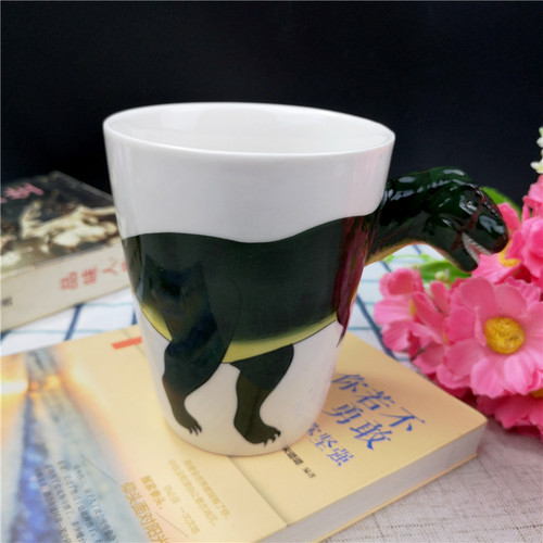 Creative Cute Children's Cartoon Dinosaur Ceramic Water Cup Tyrannosaurus Rex 3D Animal Mug Spinosaurus Couple Coffee Cup