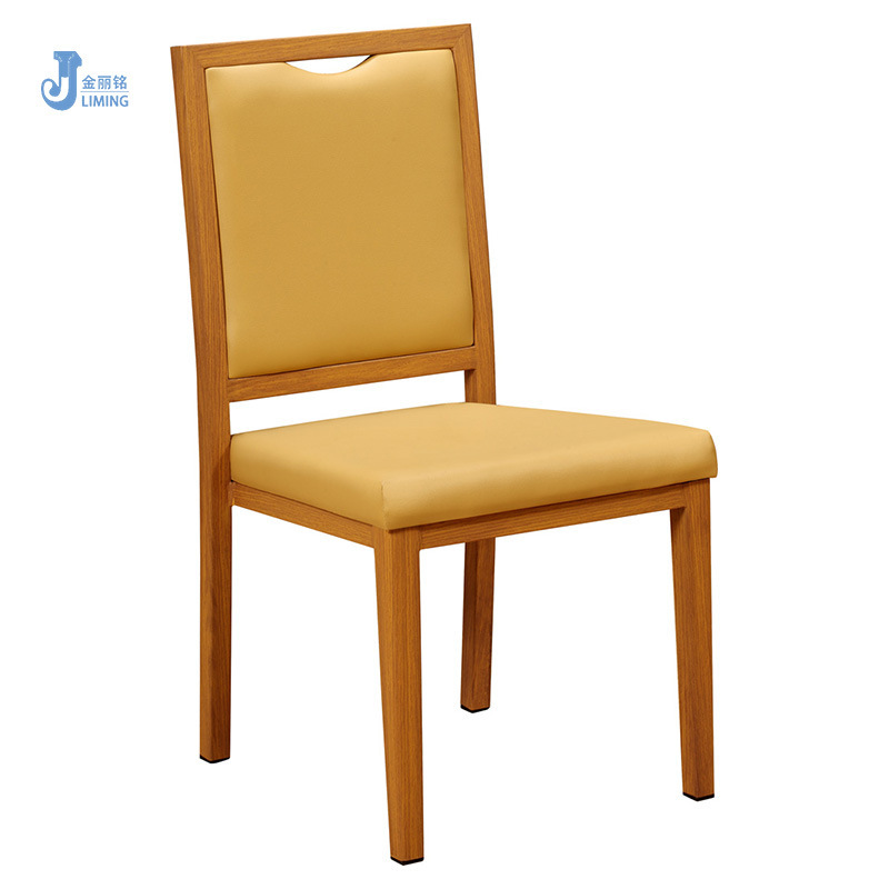 Fuente de la fábrica restaurante Silla de comedor imitación de metal silla de madera restaurante olla caliente restaurante silla hogar moda respaldo Silla de comedor