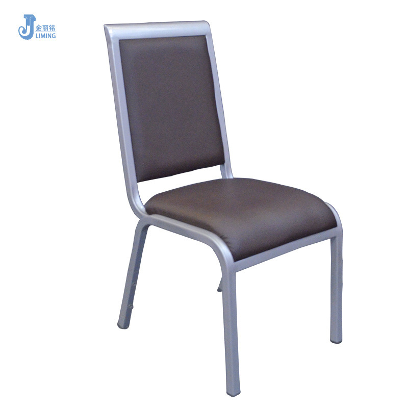 Suministro directo de fábrica Hotel restaurante comedor Silla de cuero placa curva Silla de banquete Silla de sala de banquetes bolsa suave respaldo Silla de entrenamiento