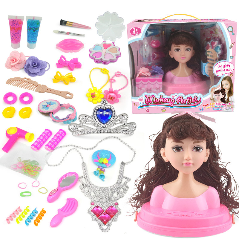 Pelo Barby muñeca traje caja de regalo niña juguete simulación transfronteriza maquillaje de medio cuerpo princesa muñeca