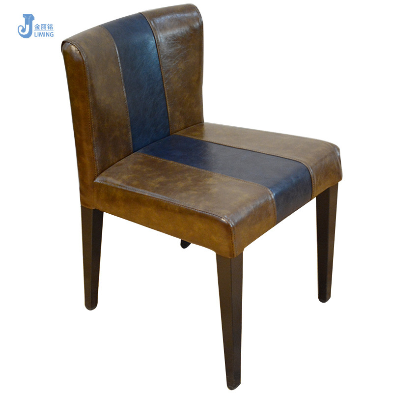 Mesa y silla de negociación silla retro restaurante occidental comedor hierro suave bolsa respaldo silla simple ocio leche té mesa y silla