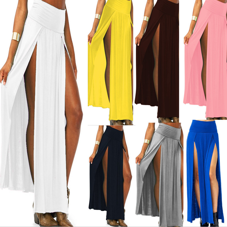 European and American Style Women's Hot and Sexy High-Waisted Skirt Women's Front Opening Long Skirt Floor-Length Long Skirt Dress European and American Style Women's Hot and Sexy High-Waisted Skirt Women's Front Opening Long Skirt Floor-Length Long Skirt Dress