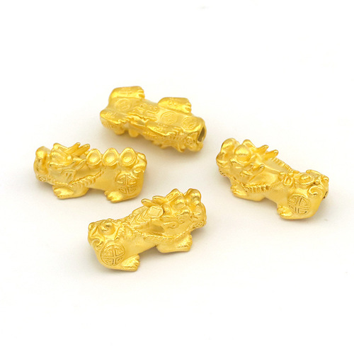 Gold shop's same style 1:1 couple size copper coin Pixiu accessories gold-plated pure copper electroplating lucky ingot Pixiu