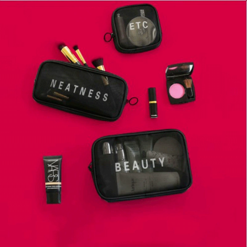 Органайзер bag travel pouch, дышащая сетка сверху, молния, маленький/средний/большой, мультицвет