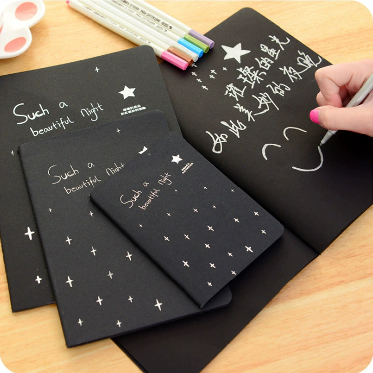 Такой прекрасной ночью Handmade фотоальбом и блокнот в чёрной обложке Card Ben в трёх размерах — по