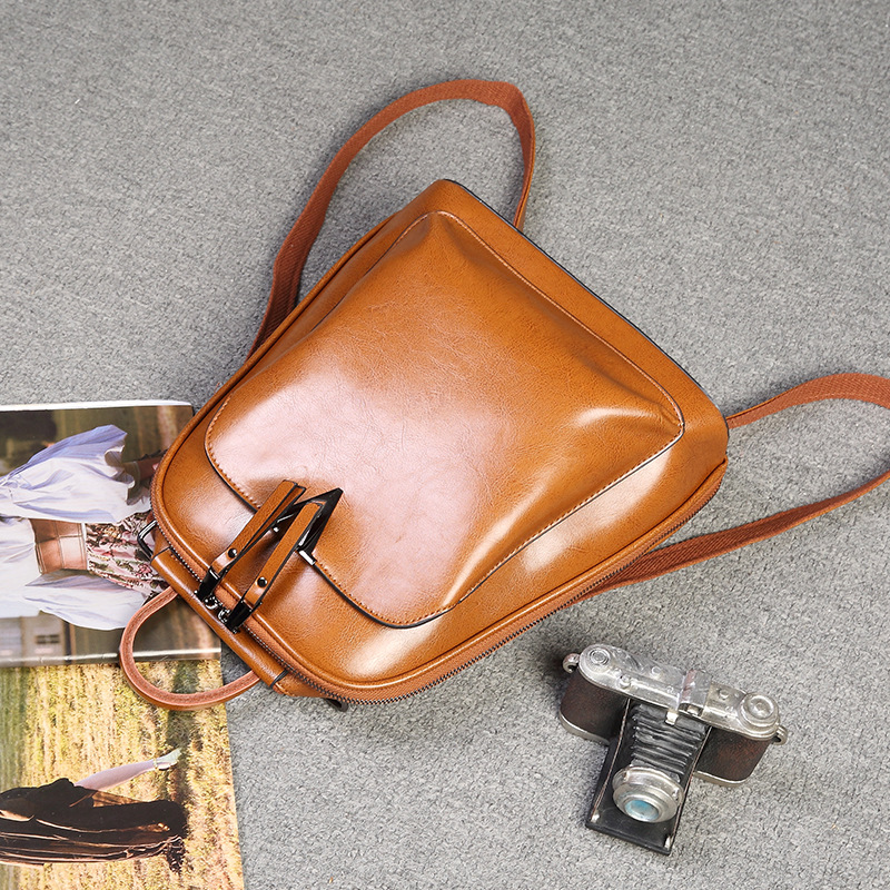 2024 nuevo bolso de mujer de cuero genuino bolso de moda bolso casual bolso de hombro de las mujeres bolso bandolera retro europeo y americano bolso de las mujeres