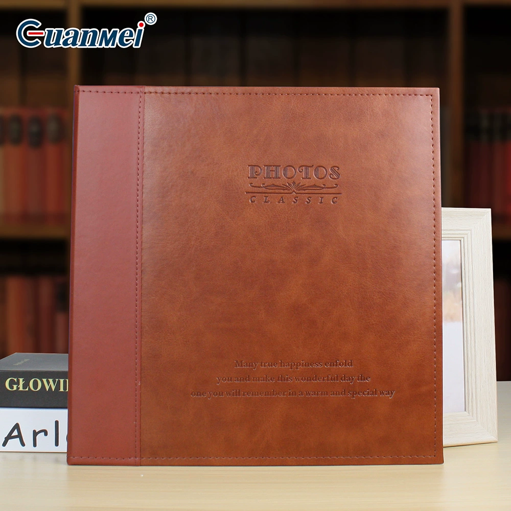 Self-adhesive Photo Album (Guanmei) 12-inch, Handmade PU Cover, 315×325 mm
