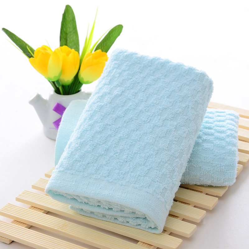 파인애플 체크 코튼 타월 [블루]