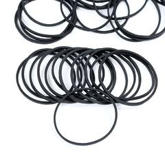 Vietnam-imported high-elasticity, durable 38mm black eco-friendly oil-free rubber bands with leather sheaths—wholesale available