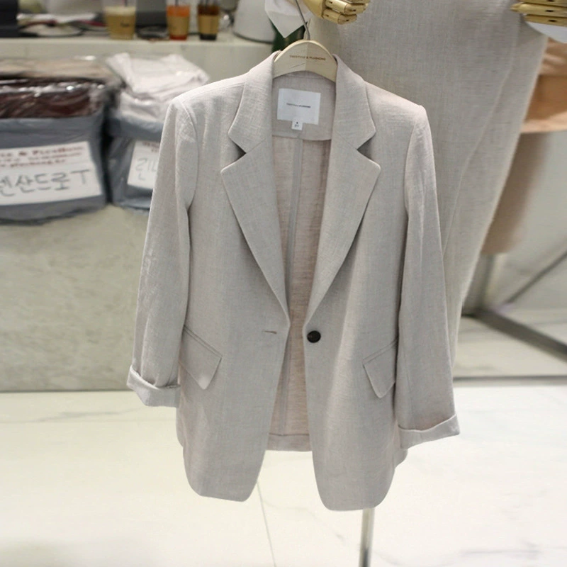 2021 Новый пухлая девушка чистый красный маленький пиджак тонкий 200 кг Скрытая мясная тонкая профессиональная Летняя женская куртка в иностранном стиле