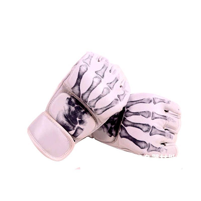 UFC MMA espesado Sanda boxeo medio dedo guantes de boxeo guantes de fitness saco de boxeo lucha contra guantes de boxeo