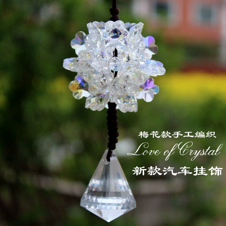 Автомобильные подвески Plum Crystal Ball подвески Автомобильные подвесные украшения завод прямых продаж оптовая продажа автомобиля ручной работы зеркало заднего вида