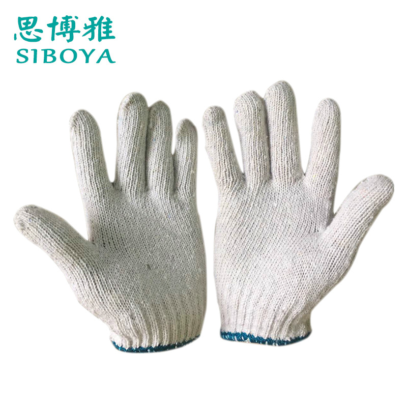 厂家直销加密棉纱防护劳保手套十针线棉线手套500g-900g棉纱手套