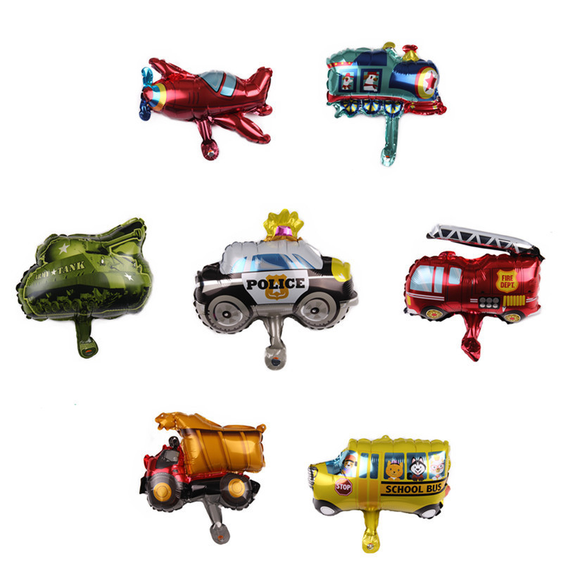 New Mini vehicle aircraft car aluminum film Balloon Birthday Party children's toy balloon wholesale