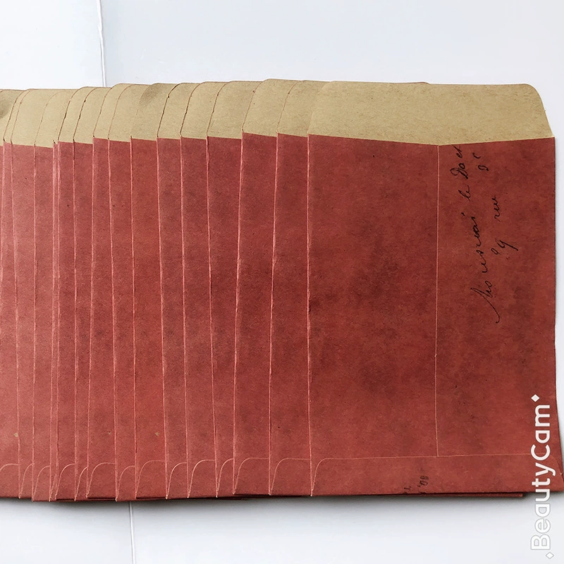 Leather retro postcard, storage bag