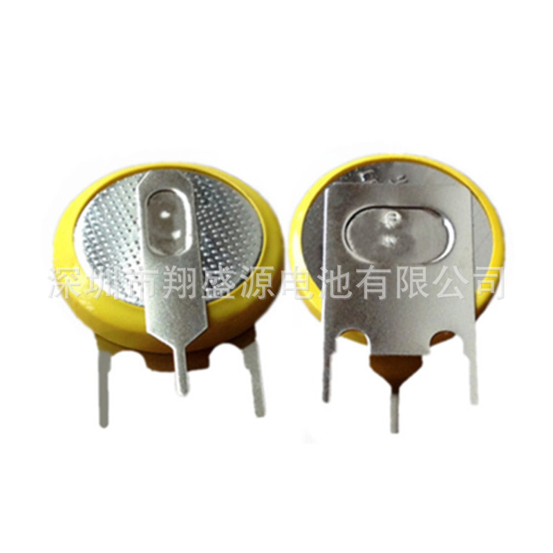 厂家现货立式三脚CR1632焊脚电池3V高品质CR1632立式插脚脚距10MM