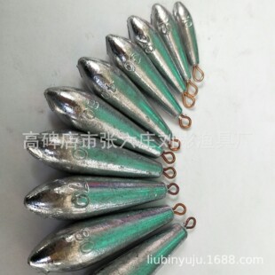 Outdoor fishing gear sea fishing string hook pendant willow leaf lead pendant string hook small accessories not easy to hang bottom hiking foot type fishing pendant