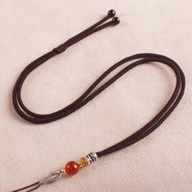 手工编织吊坠挂绳黄金翡翠玉坠项链绳DIY平安扣男女挂件绳子批发