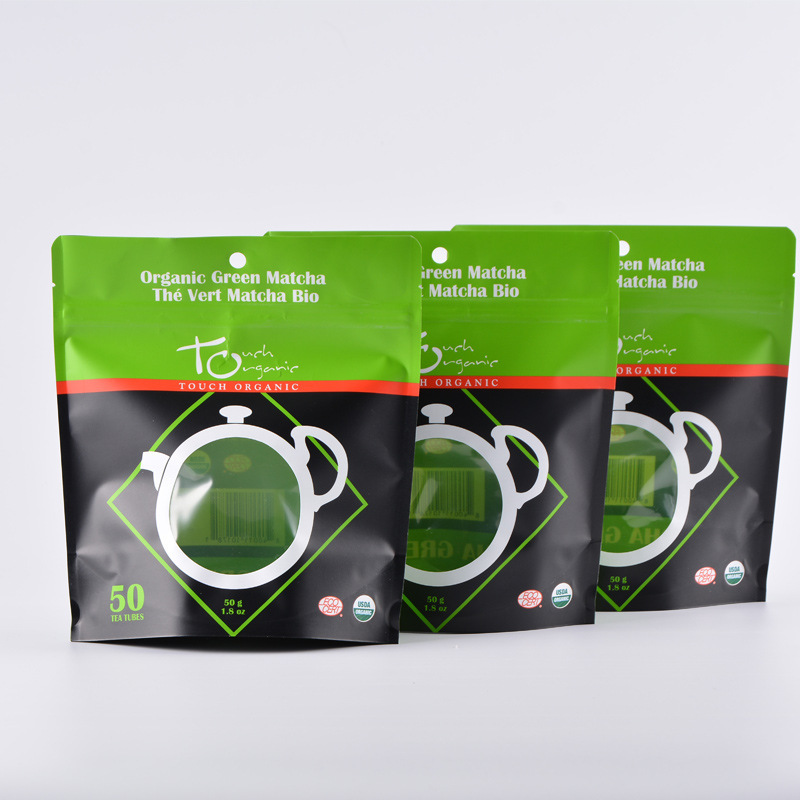Kraft Paper Skylight Self-supporting Self-sealing Bag Standing Zipper Packaging Bag Food Packaging Bag Plastic Sealed Bag