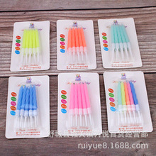 批发螺纹蜡烛经典吸卡水晶小蜡烛生日蜡烛螺旋细长蜡烛生日用品