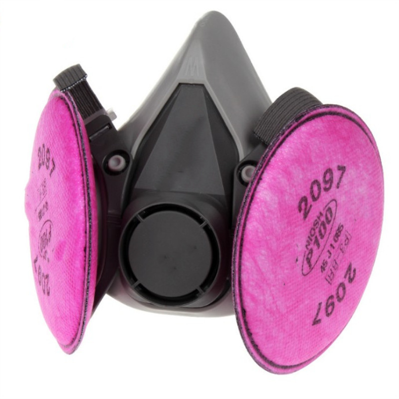 Michang 7502 máscara de gas de silicona pintura pesticida a prueba de formaldehído decoración pulido a prueba de gas máscara de polvo