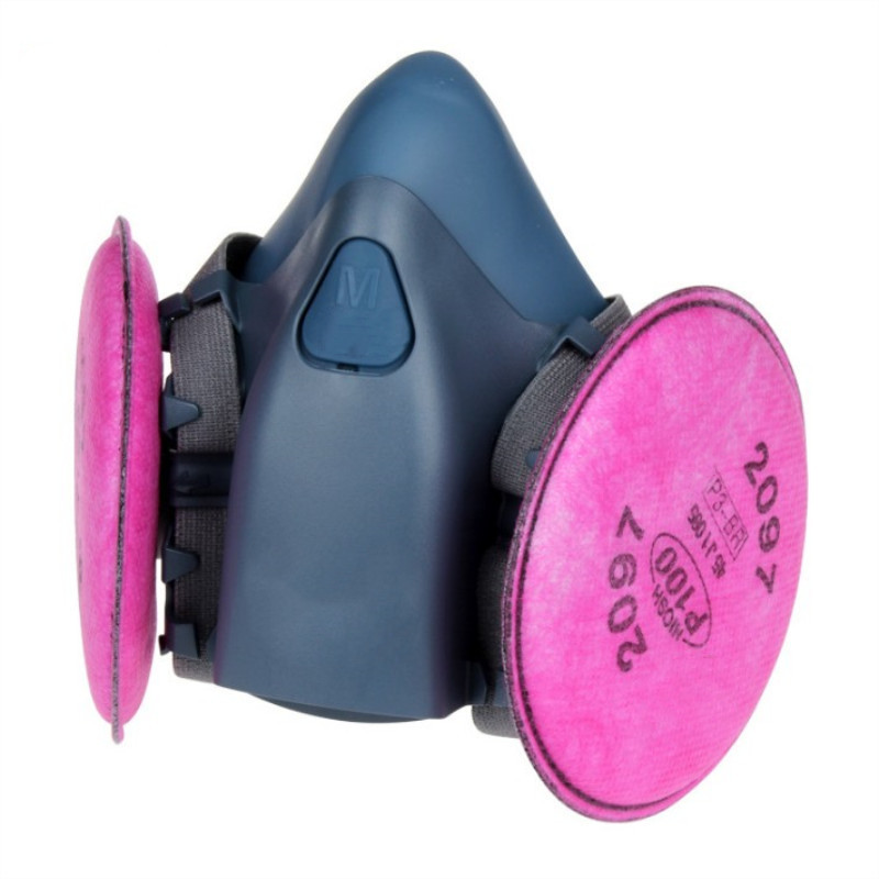 Michang 7502 máscara de gas de silicona pintura pesticida a prueba de formaldehído decoración pulido a prueba de gas máscara de polvo