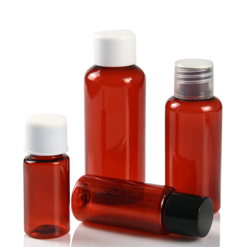 Brown plastic bottle 10 20 30 50ml lotion bottle essential oil cosmetics bottle sample empty bottle