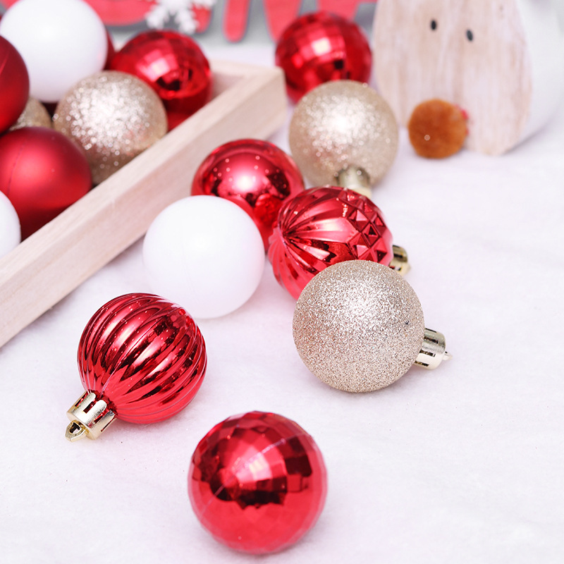 Amazon 4/24 en forma de bola de Navidad traje de Navidad Decoraciones árbol de Navidad colgante Bola de galvanoplastia