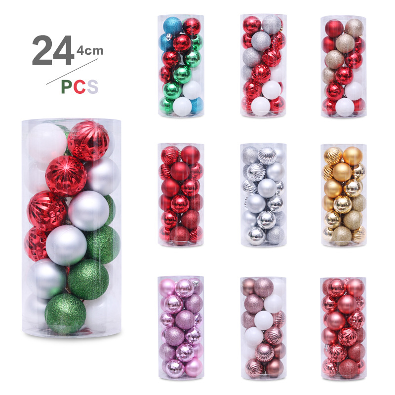 Amazon 4/24 en forma de bola de Navidad traje de Navidad Decoraciones árbol de Navidad colgante Bola de galvanoplastia