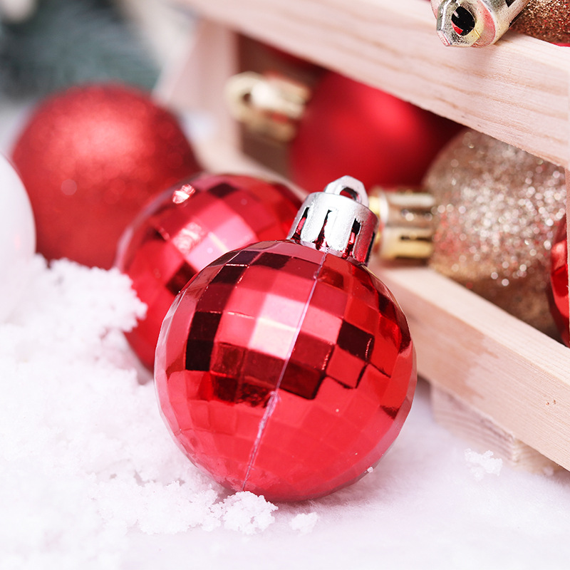 Amazon 4/24 en forma de bola de Navidad traje de Navidad Decoraciones árbol de Navidad colgante Bola de galvanoplastia