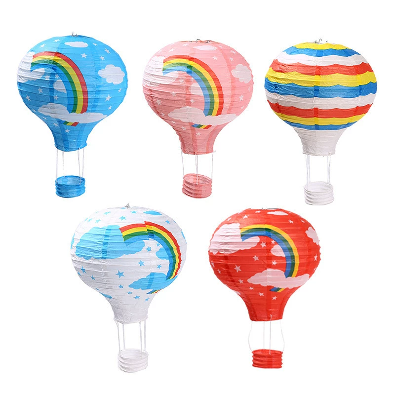 Balloon, flashlight, evening dress, folding paper