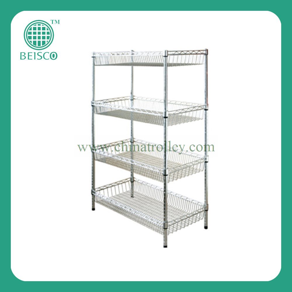 JS-WS10-ES 供应家用仓储置物架 镀铬置物架 多层置物架