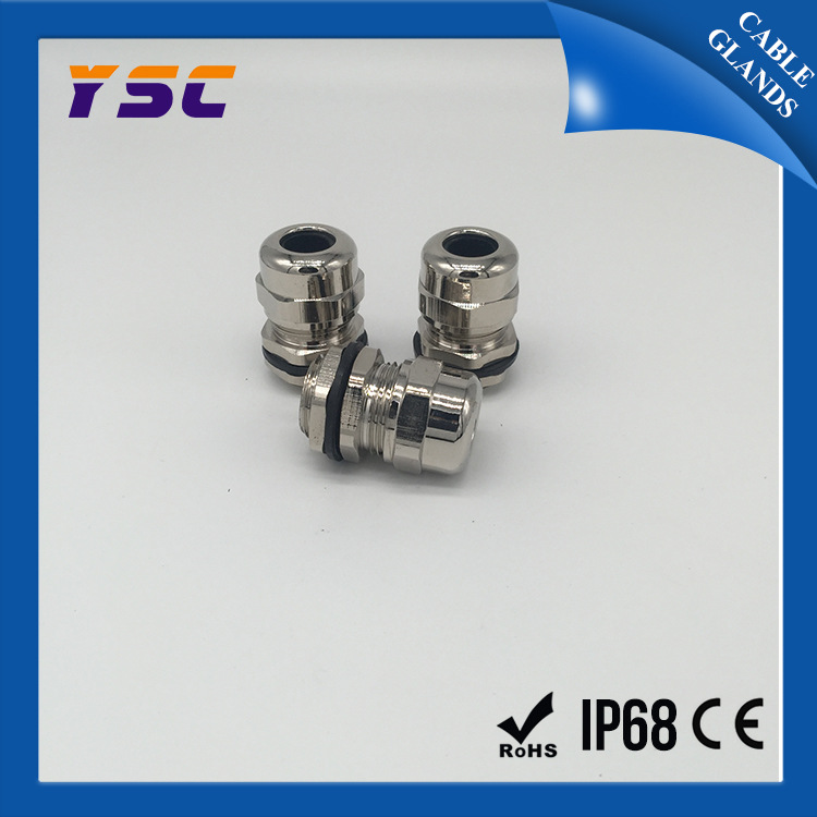 德制PG13.5铜制电缆固定头金属防水接头堵头电缆葛兰头锁头