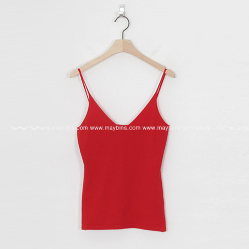 South Korea 2024 Spring/Summer New Arrival Sexy Slim-fit Low-cut Halter Neck Tank Top Knitted Women's Top All-match