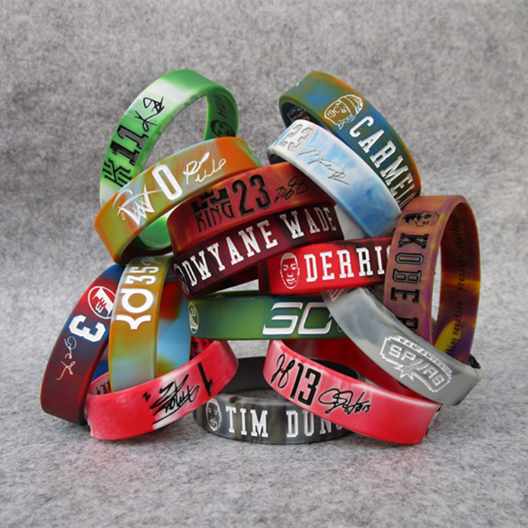 Basketball star Avatar inspirational karst mixed color sports bracelet Silicon wrist band Kobe Curry James Paul Basketball star Avatar inspirational karst mixed color sports bracelet Silicon wrist band Kobe Curry James Paul