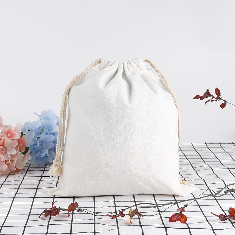 束口袋帆布袋印刷抽绳棉布棉麻绒布收纳袋现货背包袋logo批发