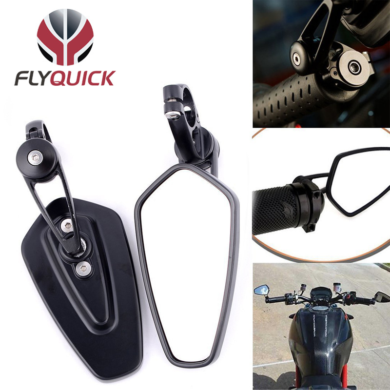FLYQUICK transfronteriza Venta caliente CNC accesorios de modificación de la motocicleta mango enchufe reflector mango espejo retrovisor