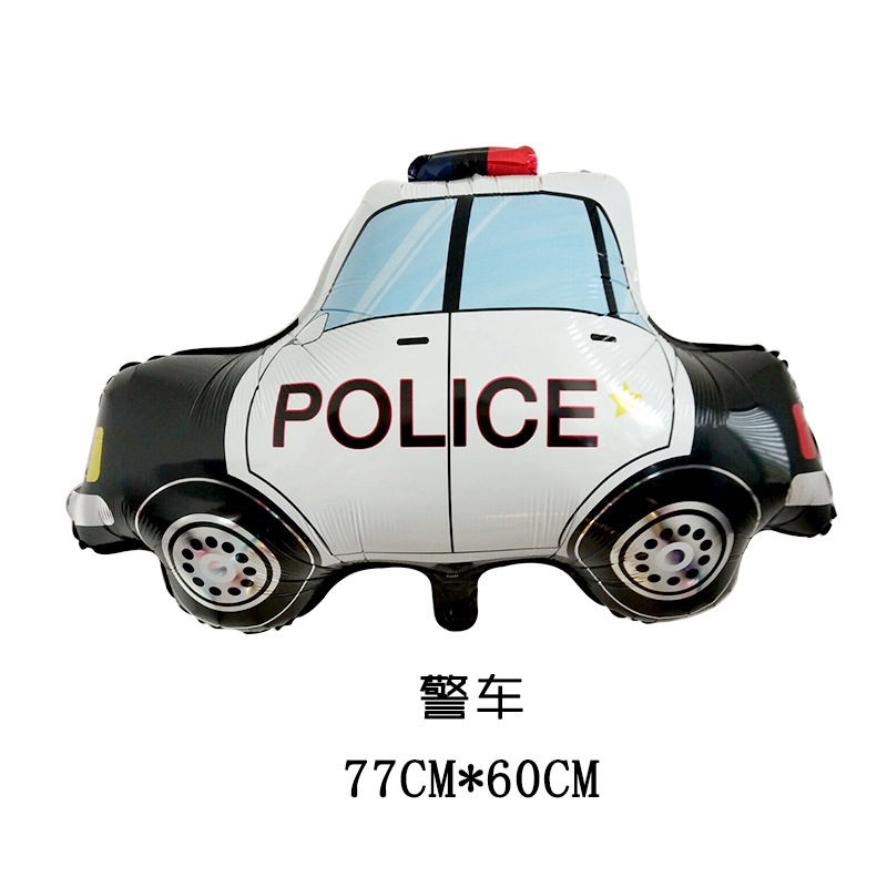 Nuevo Vehículo de dibujos animados coche globo de aluminio Feliz cumpleaños lugar decoración globo niños fiesta globo